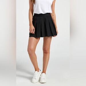 BYLT Basics Size M Ralley Skirt in Black Pleated with Built in Shorts Stretchy